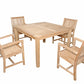 Windsor Rialto Armchair 5-Pieces Dining Set By Anderson Teak | Outdoor Dining Sets | Modishstore