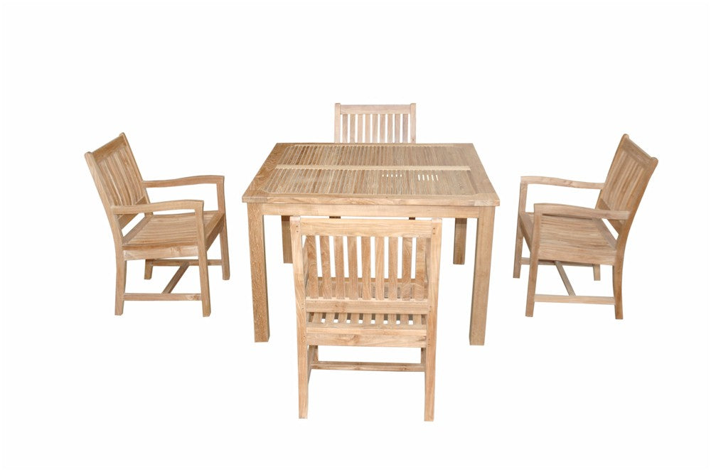 Windsor Rialto Armchair 5-Pieces Dining Set By Anderson Teak | Outdoor Dining Sets | Modishstore - 2