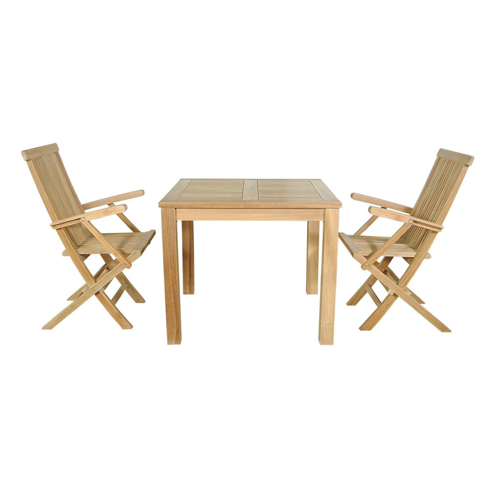 Bahama Classic 3-Pieces Bistro Table By Anderson Teak | Outdoor Dining Sets | Modishstore - 4