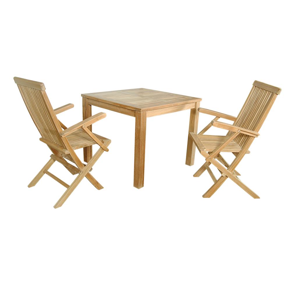 Bahama Classic 3-Pieces Bistro Table By Anderson Teak | Outdoor Dining Sets | Modishstore - 3
