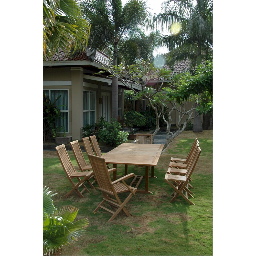 Valencia Classic 11-Pieces Dining Set By Anderson Teak | Outdoor Dining Sets | Modishstore - 2