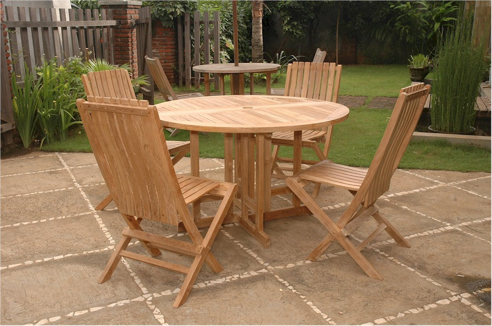 Butterfly Comfort 5-Pieces Dining Table Set By Anderson Teak | Outdoor Dining Sets | Modishstore - 2