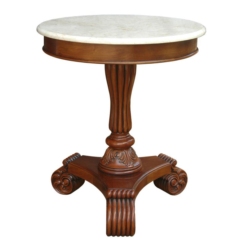 Bella Side Table W/ Marble Top By Anderson Teak | Side Tables | Modishstore