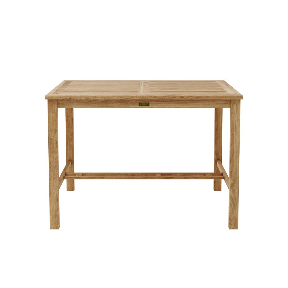 Windsor 59" Square Bar Table By Anderson Teak | Bar Tables | Modishstore - 2