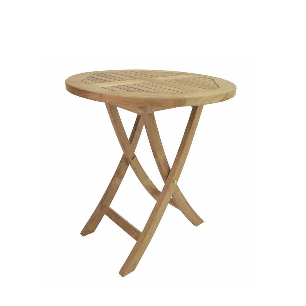 Bahama 27" Round Bistro Folding Table By Anderson Teak | Outdoor Tables | Modishstore