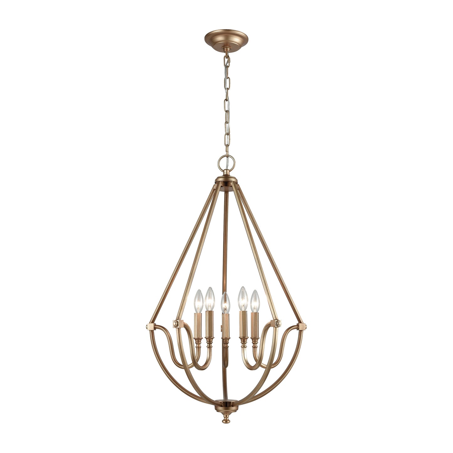 Stanton 5-Light Chandelier in Matte Gold ELK Lighting | Chandeliers | Modishstore