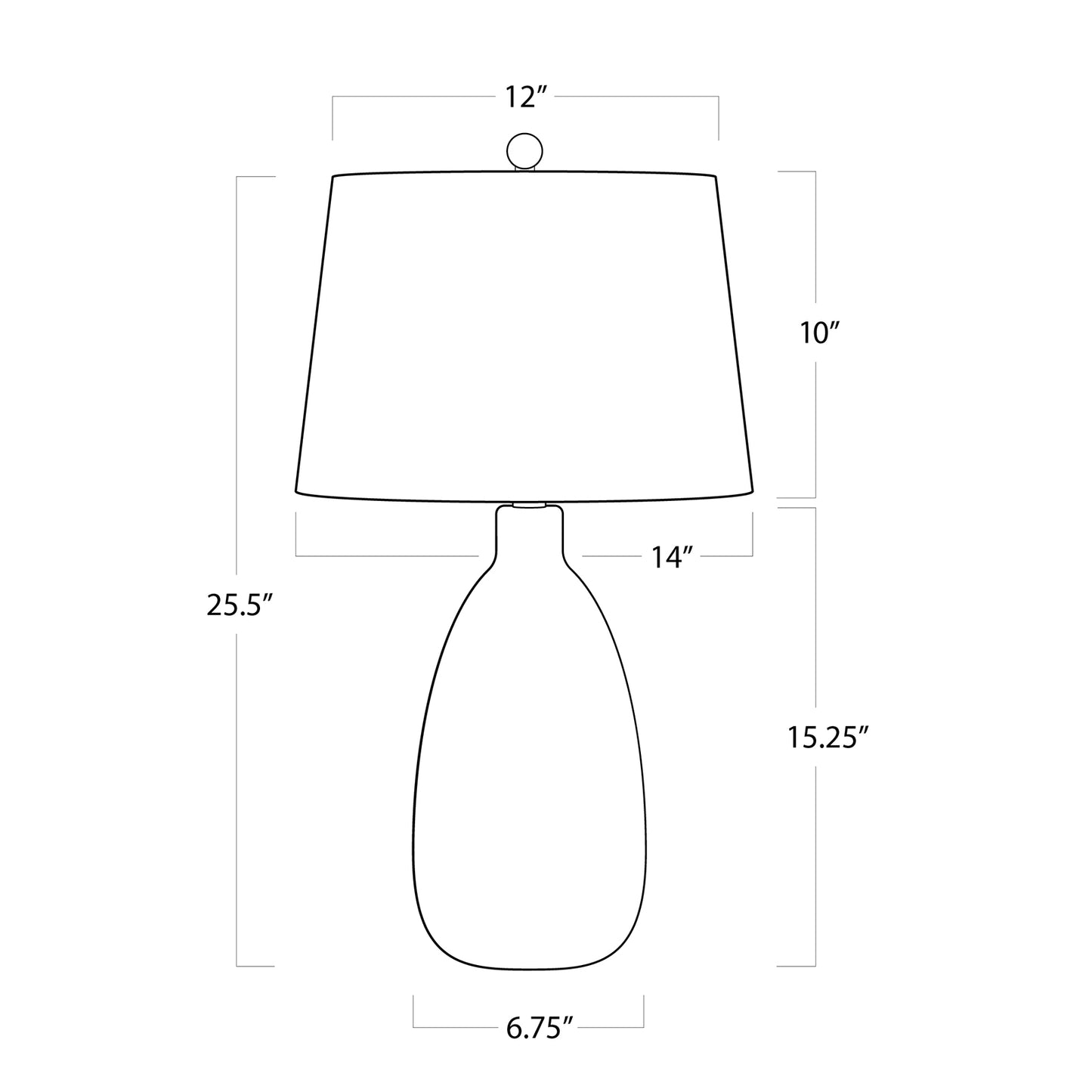 Glimmer Ceramic Table Lamp Pearlized White By Regina Andrew | Table Lamps | Modishstore - 7