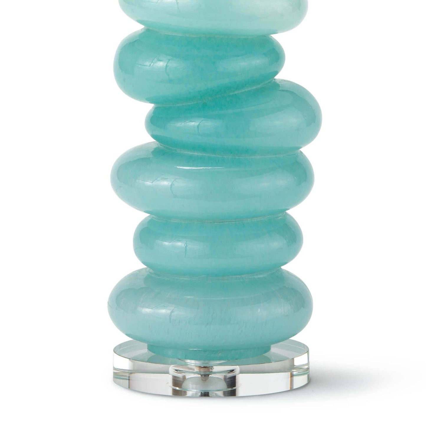 Stacked Pebble Glass Table Lamp Aqua By Regina Andrew | Table Lamps | Modishstore - 2