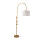 Arc Floor Lamp With Fabric Shade Natural Brass By Regina Andrew | Floor Lamps | Modishstore