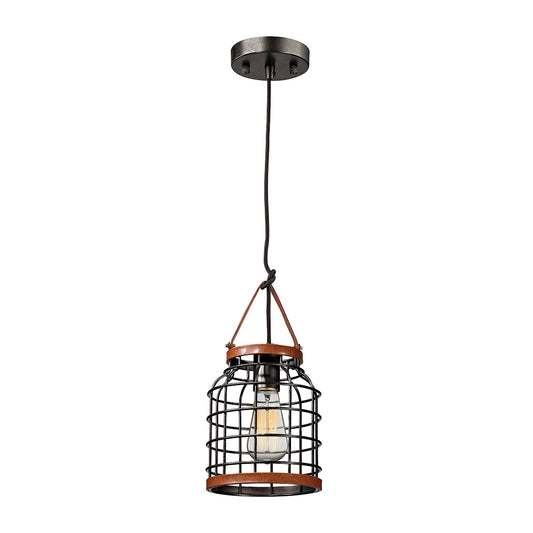 Purcell 1-Light Mini Pendant in Weathered Iron ELK Lighting | Pendant Lamps | Modishstore