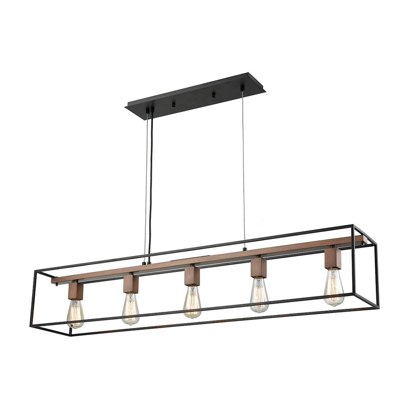 Rigby 5-Light Chandelier in Oil Rubbed Bronze and Tarnished Brass ELK Lighting | Chandeliers | Modishstore