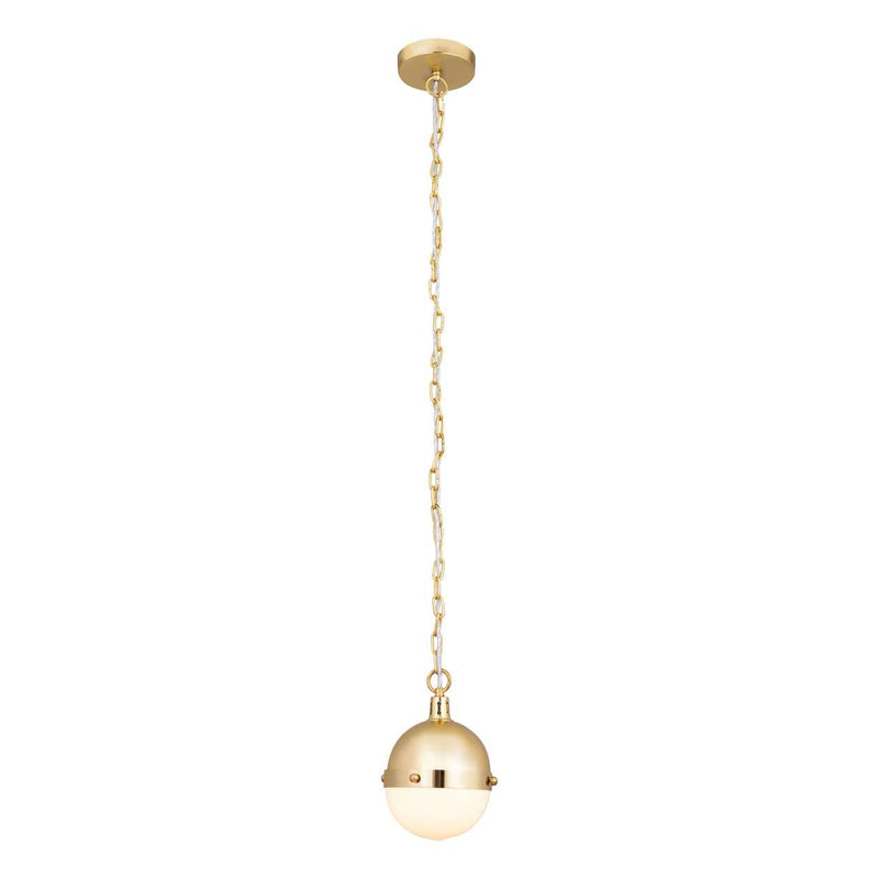 Harmelin 1-Light mini pendant in Satin Brass ELK Lighting | Pendant Lamp | Modishstore