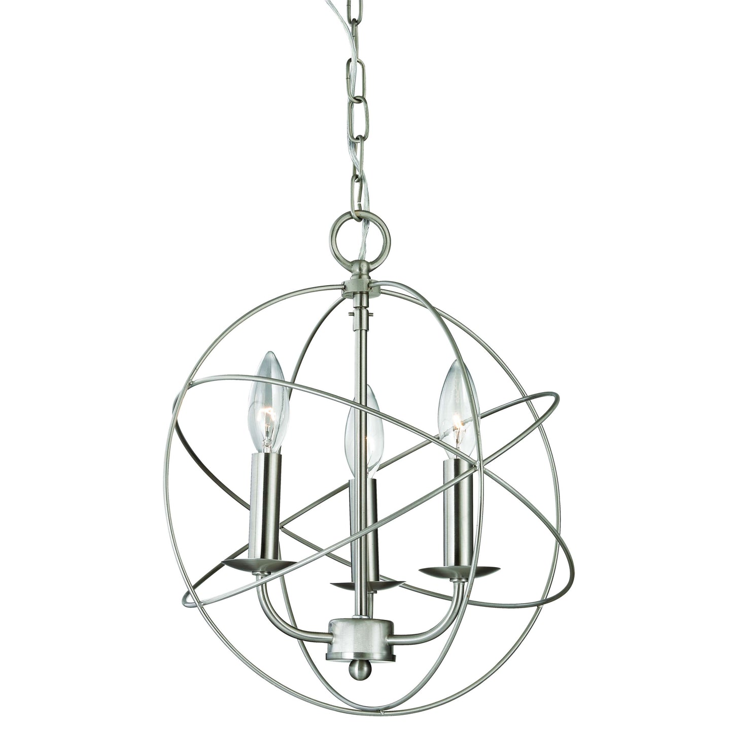 Williamsport 3-Light Pendant in Brushed Nickel | Chandeliers | Modishstore