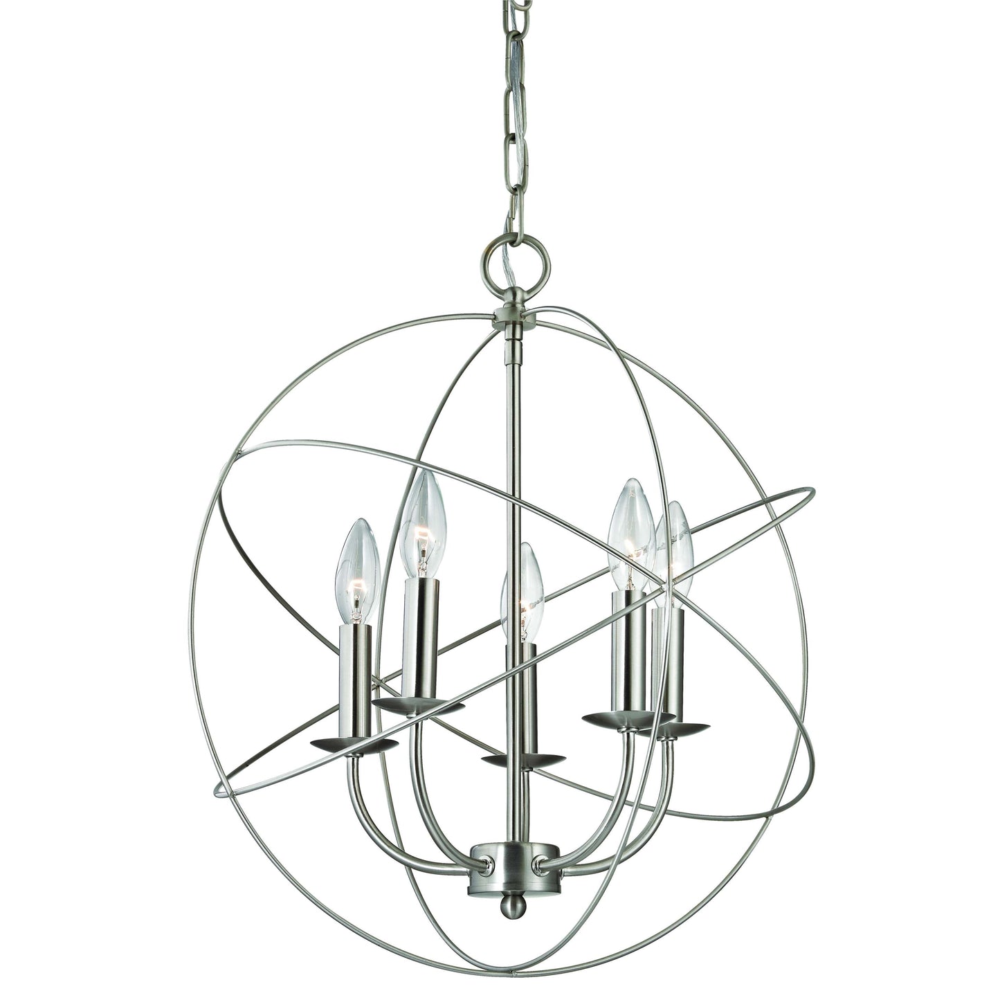 Williamsport 5-Light Pendant in Brushed Nickel | Chandeliers | Modishstore