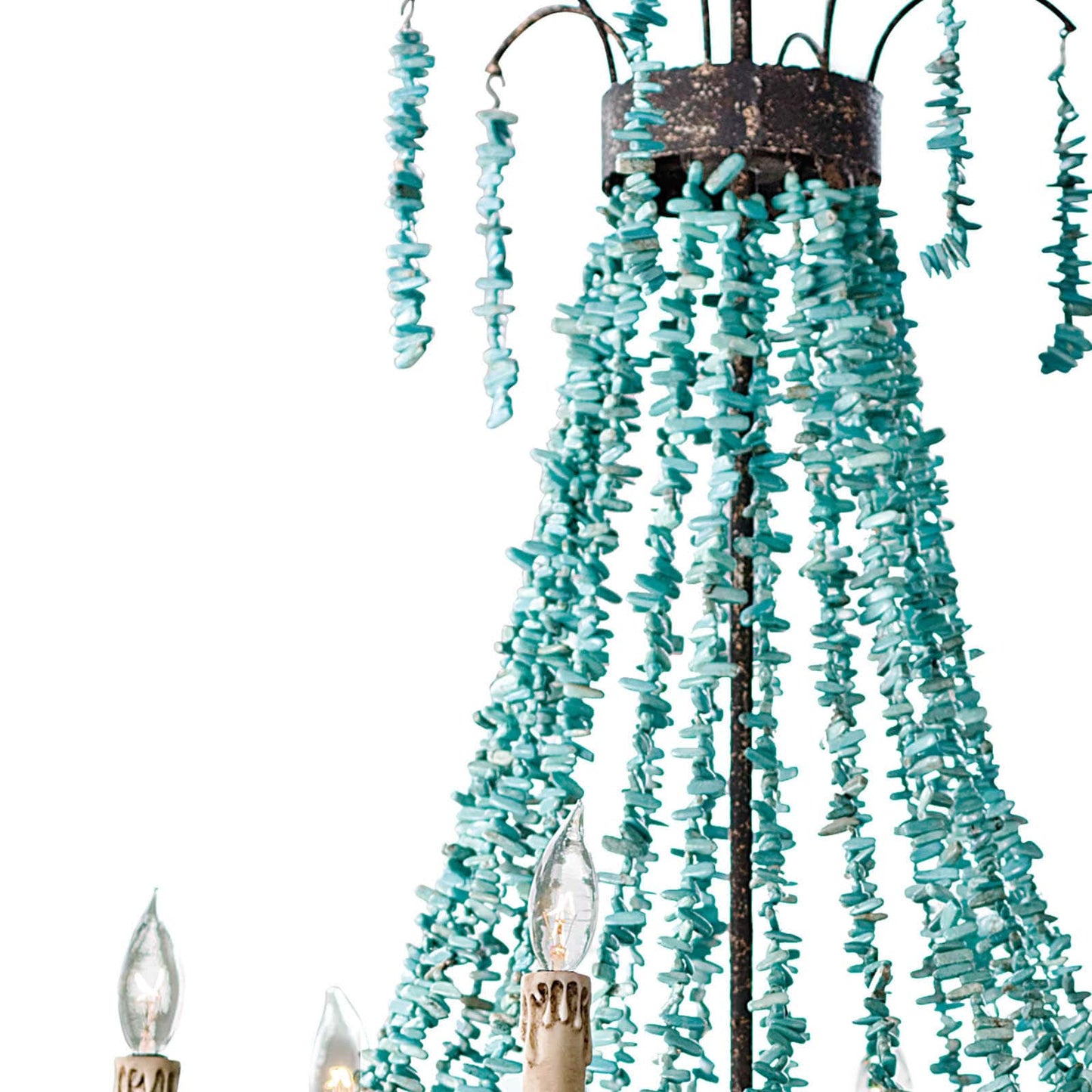 Beaded Turquoise Chandelier By Regina Andrew | Chandeliers | Modishstore - 3