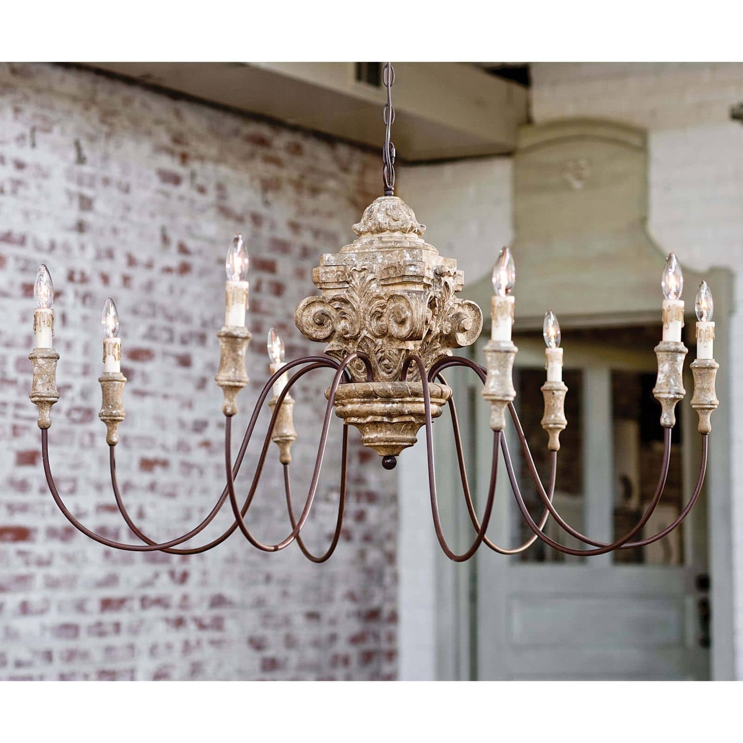 Wood Carved Chandelier By Regina Andrew | Chandeliers | Modishstore