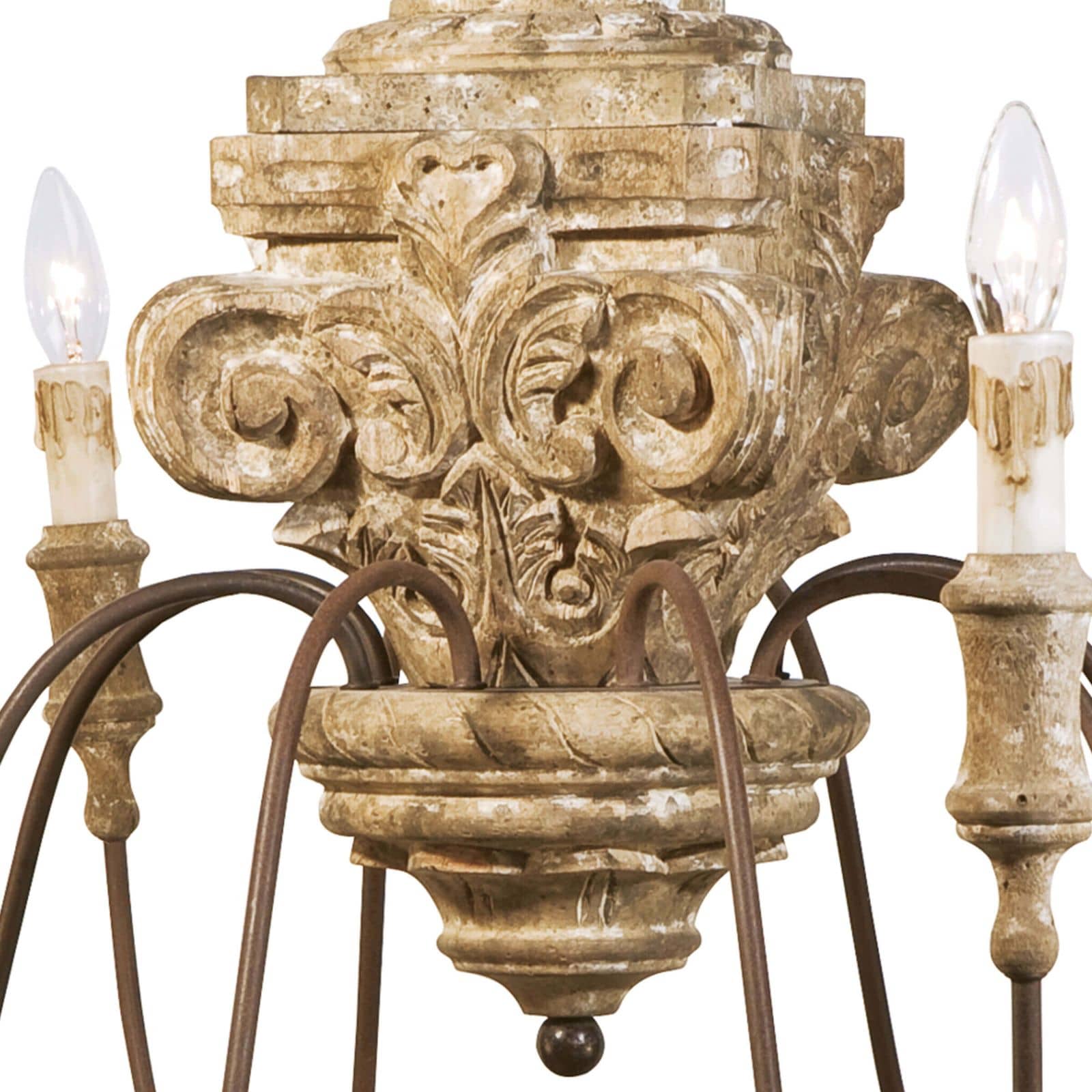 Wood Carved Chandelier By Regina Andrew | Chandeliers | Modishstore - 4