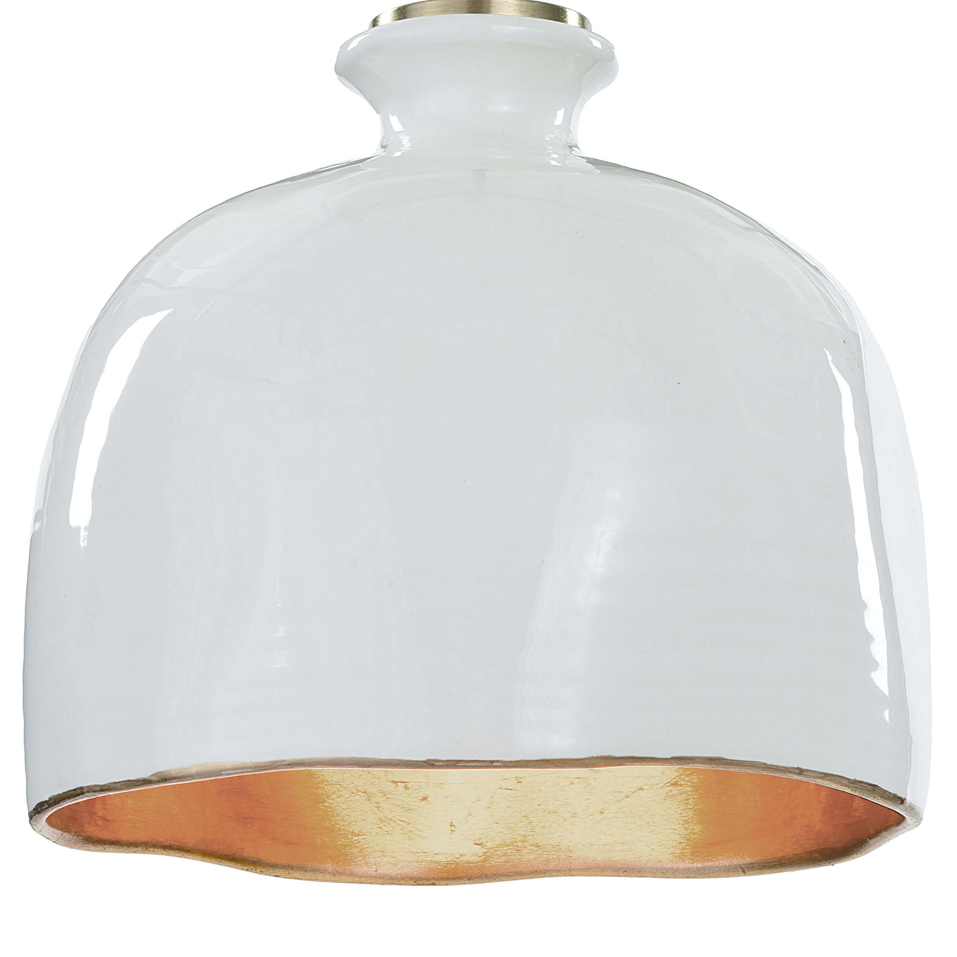 Bianca Ceramic Pendant Gloss White And Gold By Regina Andrew | Pendant Lamps | Modishstore - 7