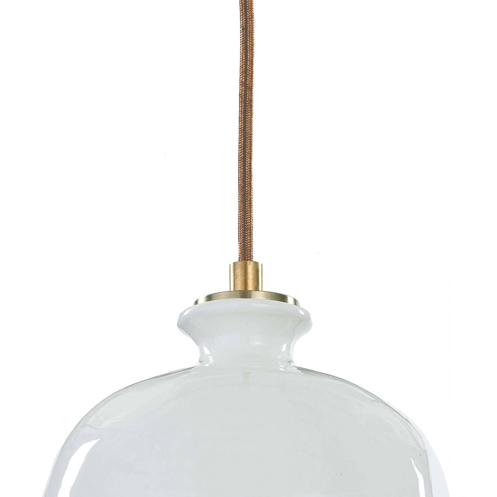 Bianca Ceramic Pendant Gloss White And Gold By Regina Andrew | Pendant Lamps | Modishstore - 6