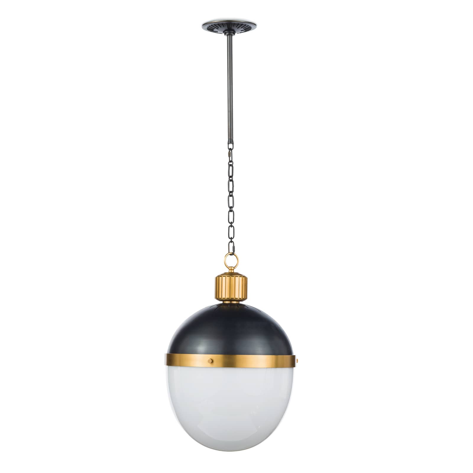 Otis Pendant Medium Blackened And Natural Brass By Regina Andrew | Pendant Lamps | Modishstore - 2