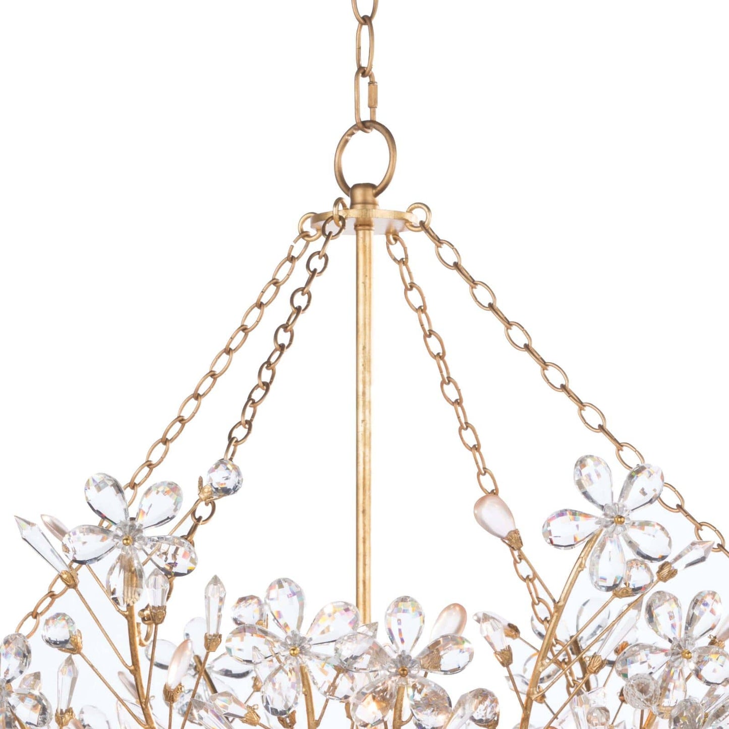 Cheshire Basin Chandelier Gold Leaf By Regina Andrew | Chandeliers | Modishstore - 5