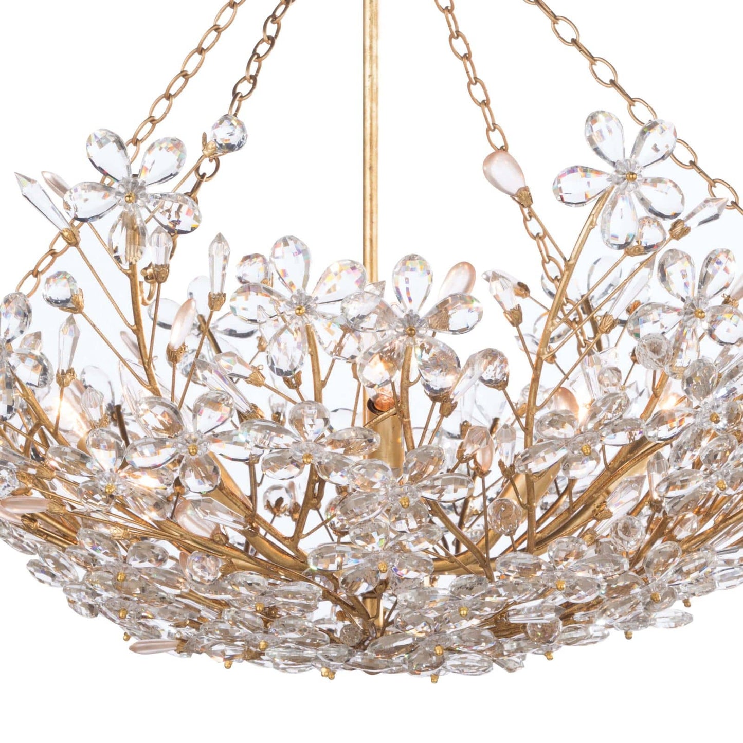 Cheshire Basin Chandelier Gold Leaf By Regina Andrew | Chandeliers | Modishstore - 4