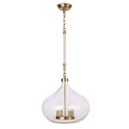 Dover Pendant Natural Brass By Regina Andrew | Pendant Lamps | Modishstore