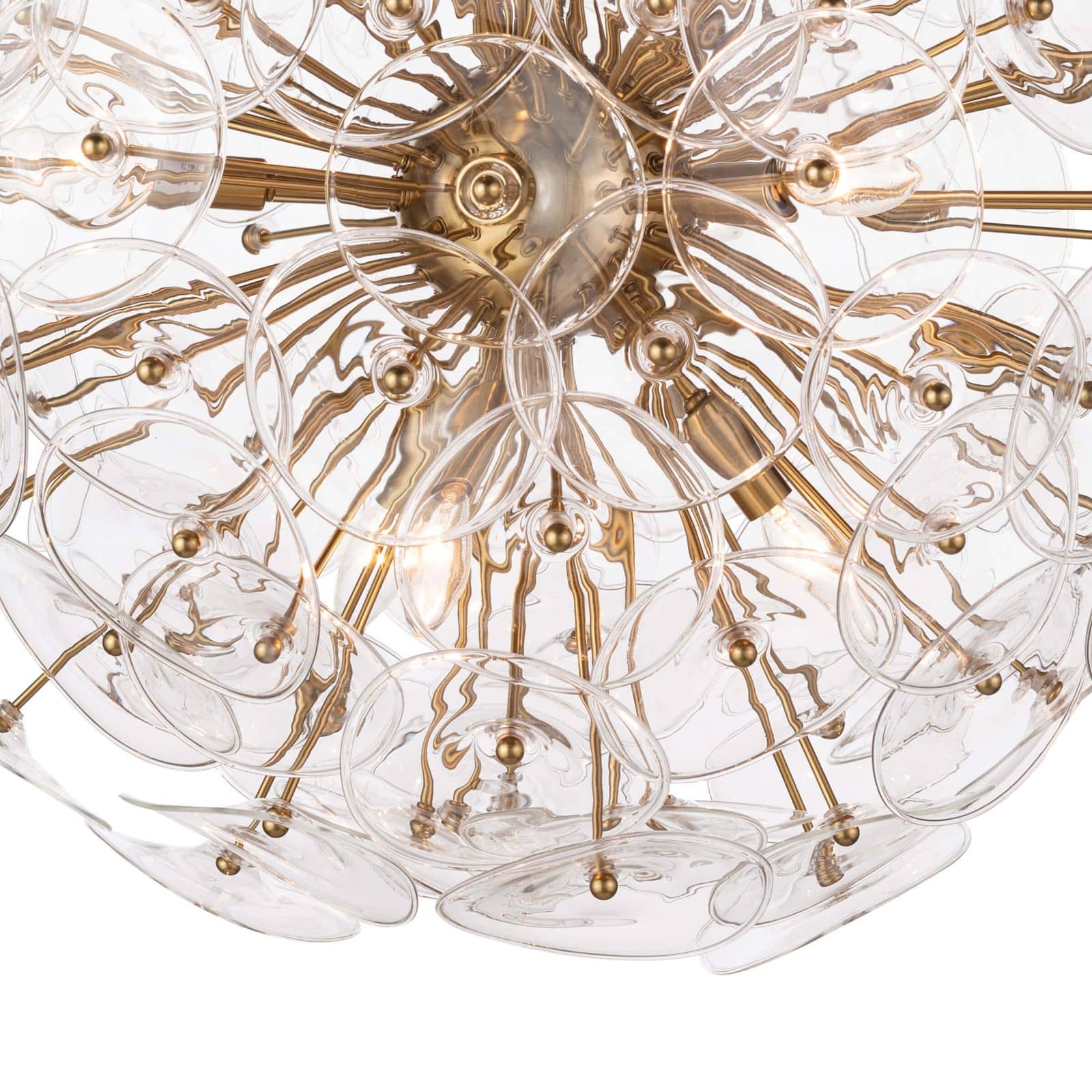 Poppy Glass Chandelier Small Clear By Regina Andrew | Chandeliers | Modishstore - 6