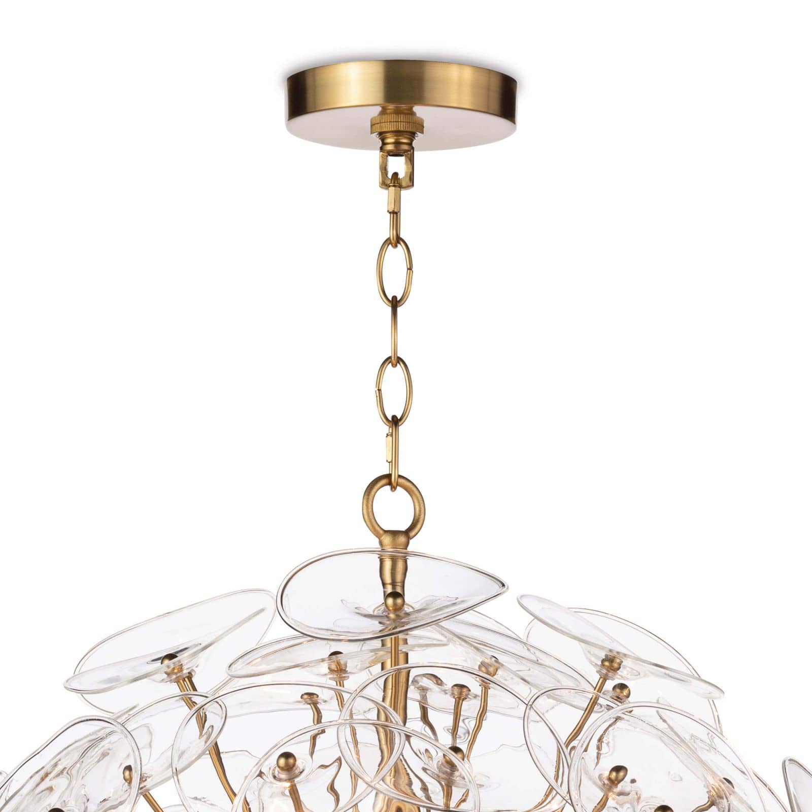 Poppy Glass Chandelier Small Clear By Regina Andrew | Chandeliers | Modishstore - 3