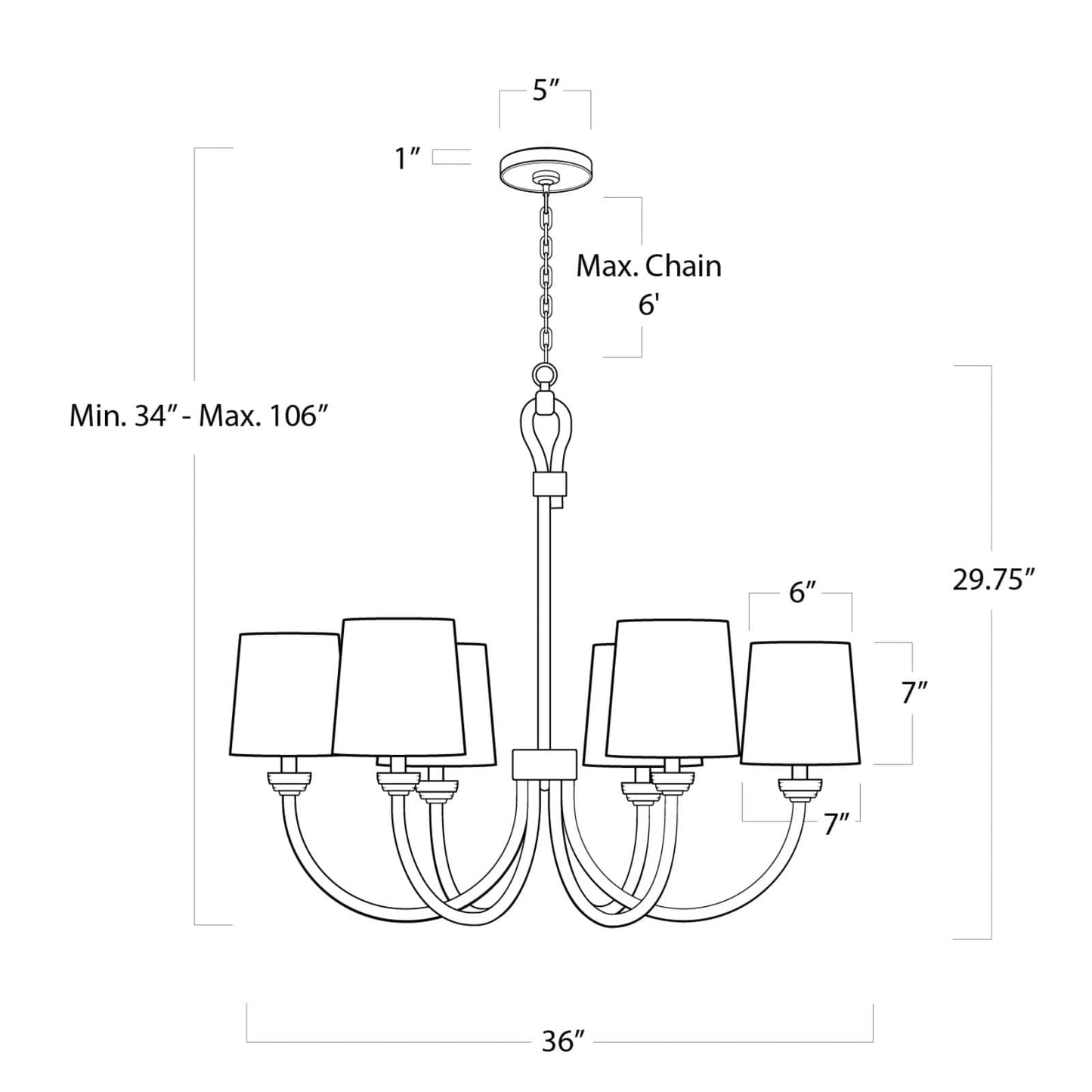 Bimini Chandelier Small By Regina Andrew | Chandeliers | Modishstore - 3