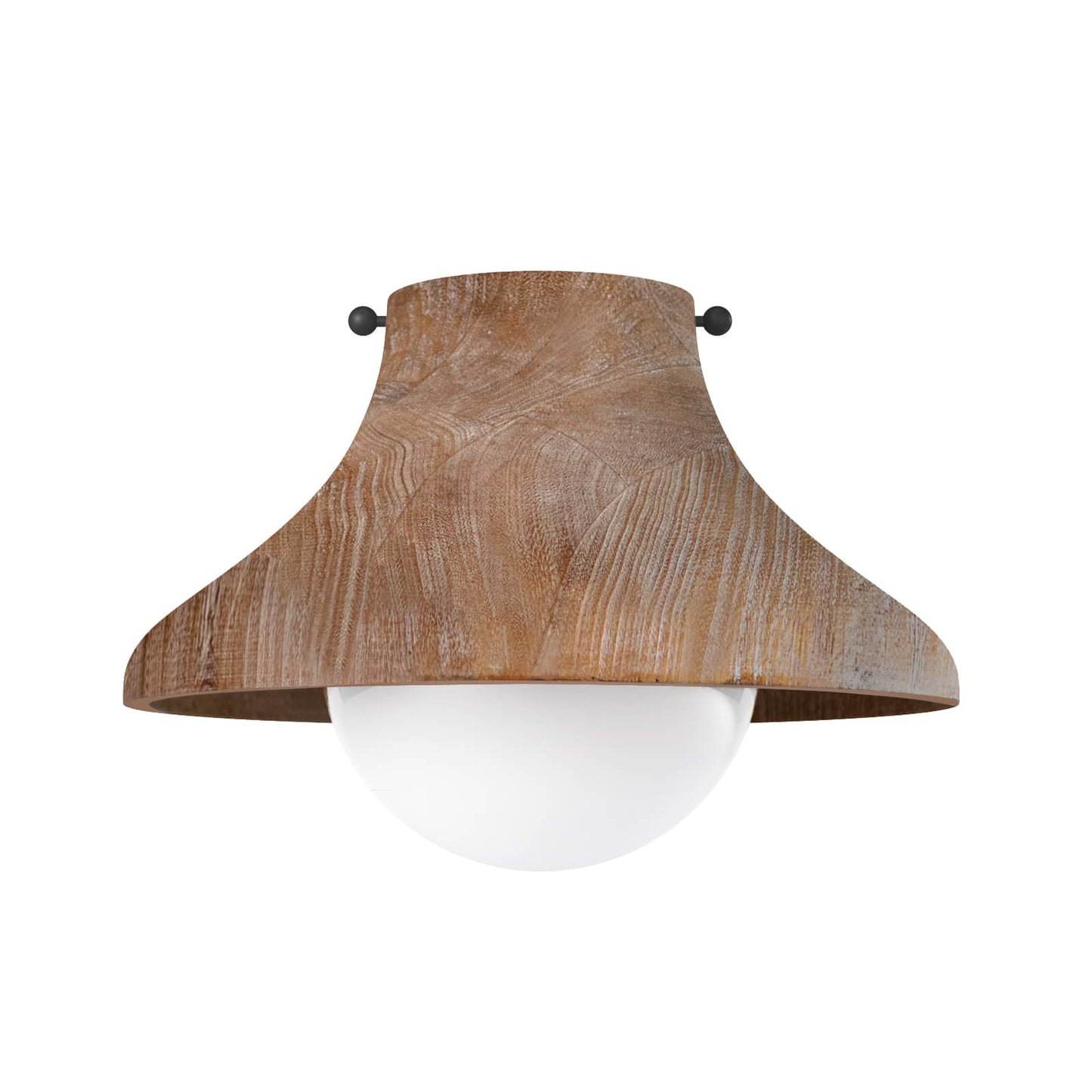 Surfside Wood Flush Mount Ebony By Regina Andrew | Ceiling Lamps | Modishstore - 7