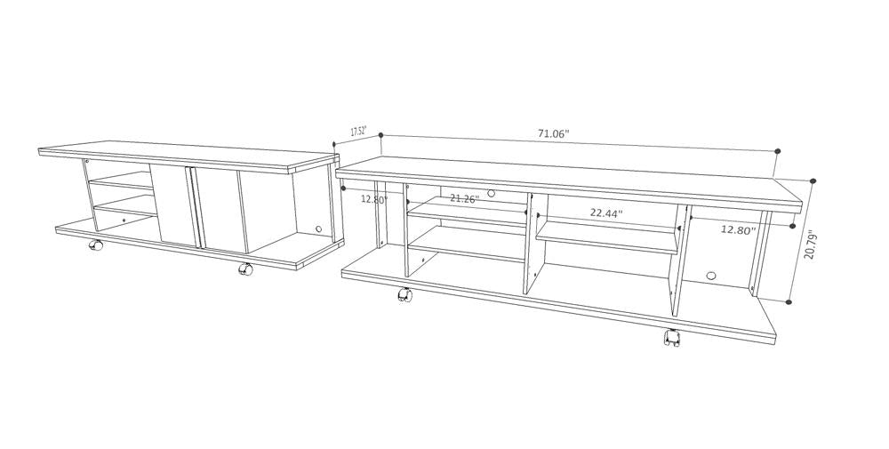 Manhattan Comfort Carnegie TV Stand | TV Stands | Modishstore-17