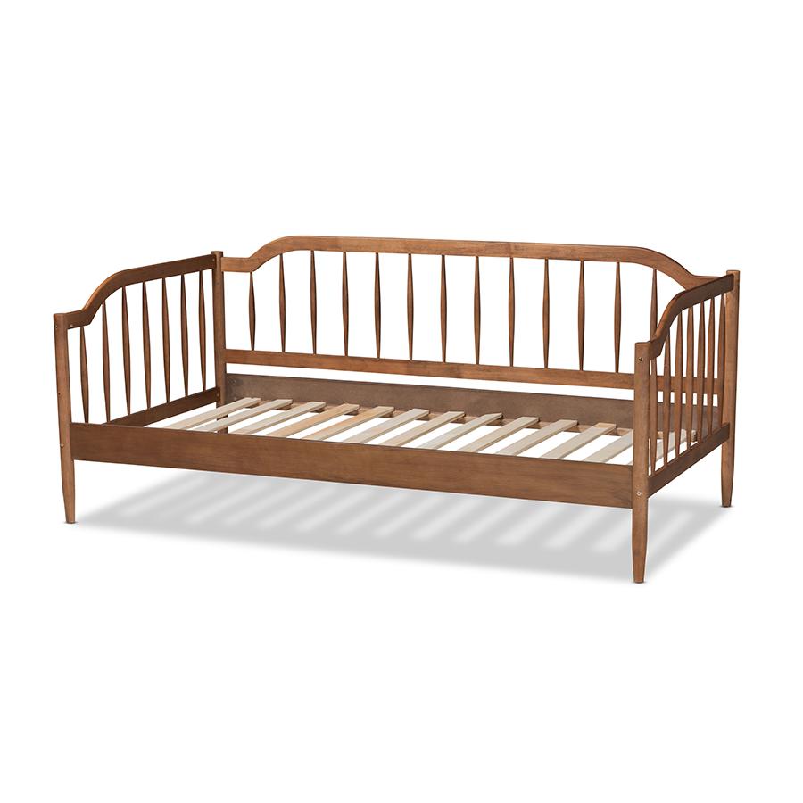 Baxton Studio Parson Classic Mid-Century Modern Walnut Brown Finished Wood Twin Size Daybed | Daybeds | Modishstore - 4