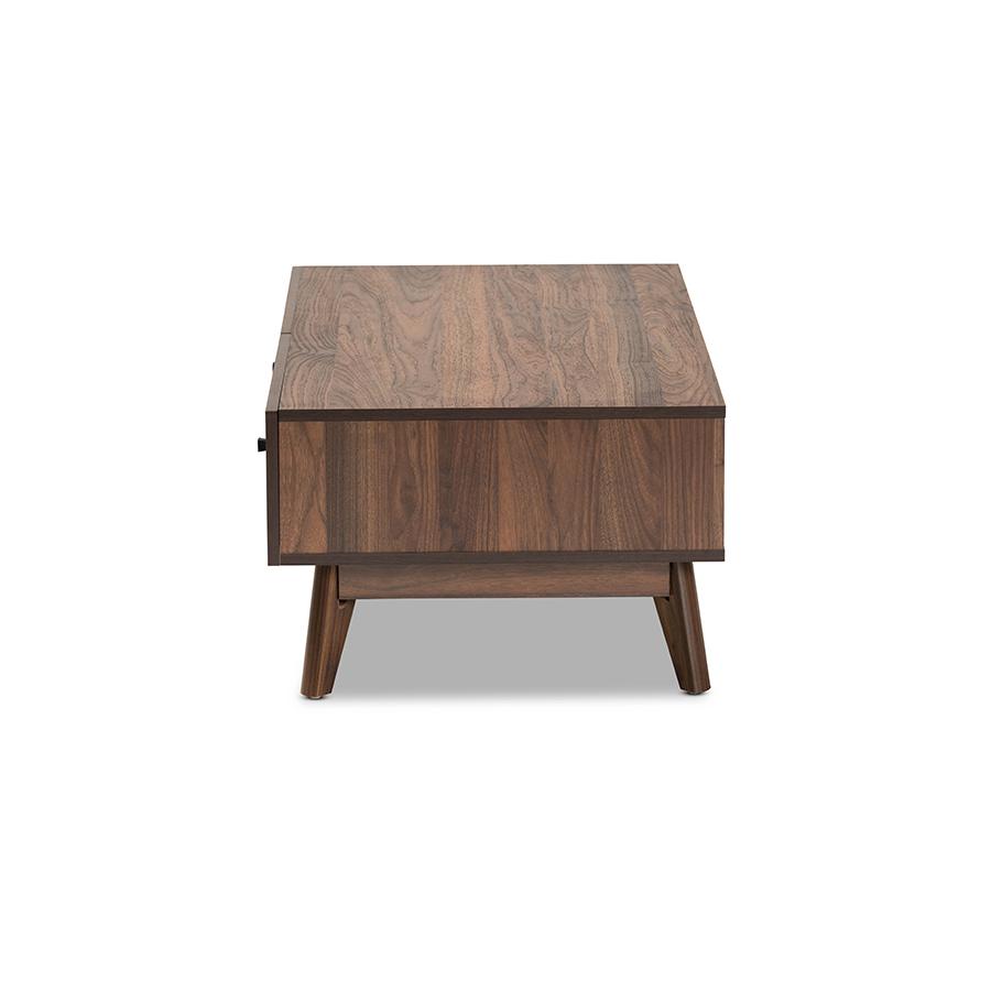 Baxton Studio Hartman Mid Century Modern Walnut Brown Finished