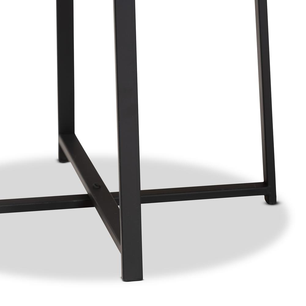 Baxton Studio Sadiya Modern Industrial Black Finished Metal Outdoor Side Table | Outdoor Tables | Modishstore - 3