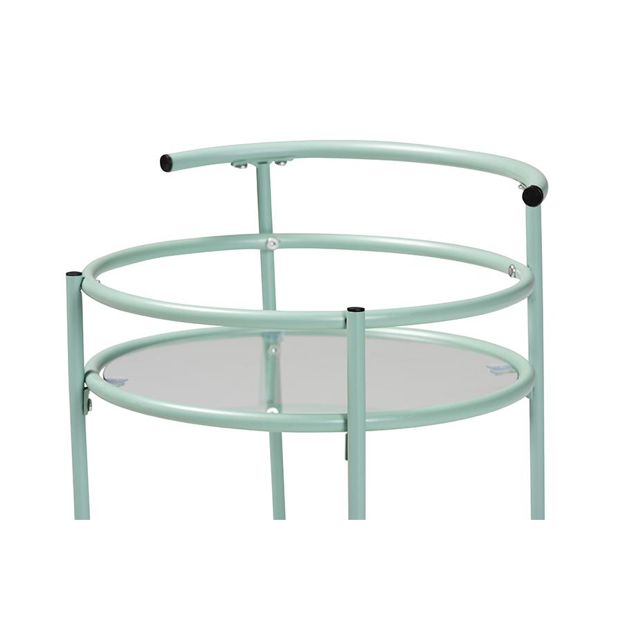 Baxton Studio Newell Mid Century Modern Mint Green Finished Metal