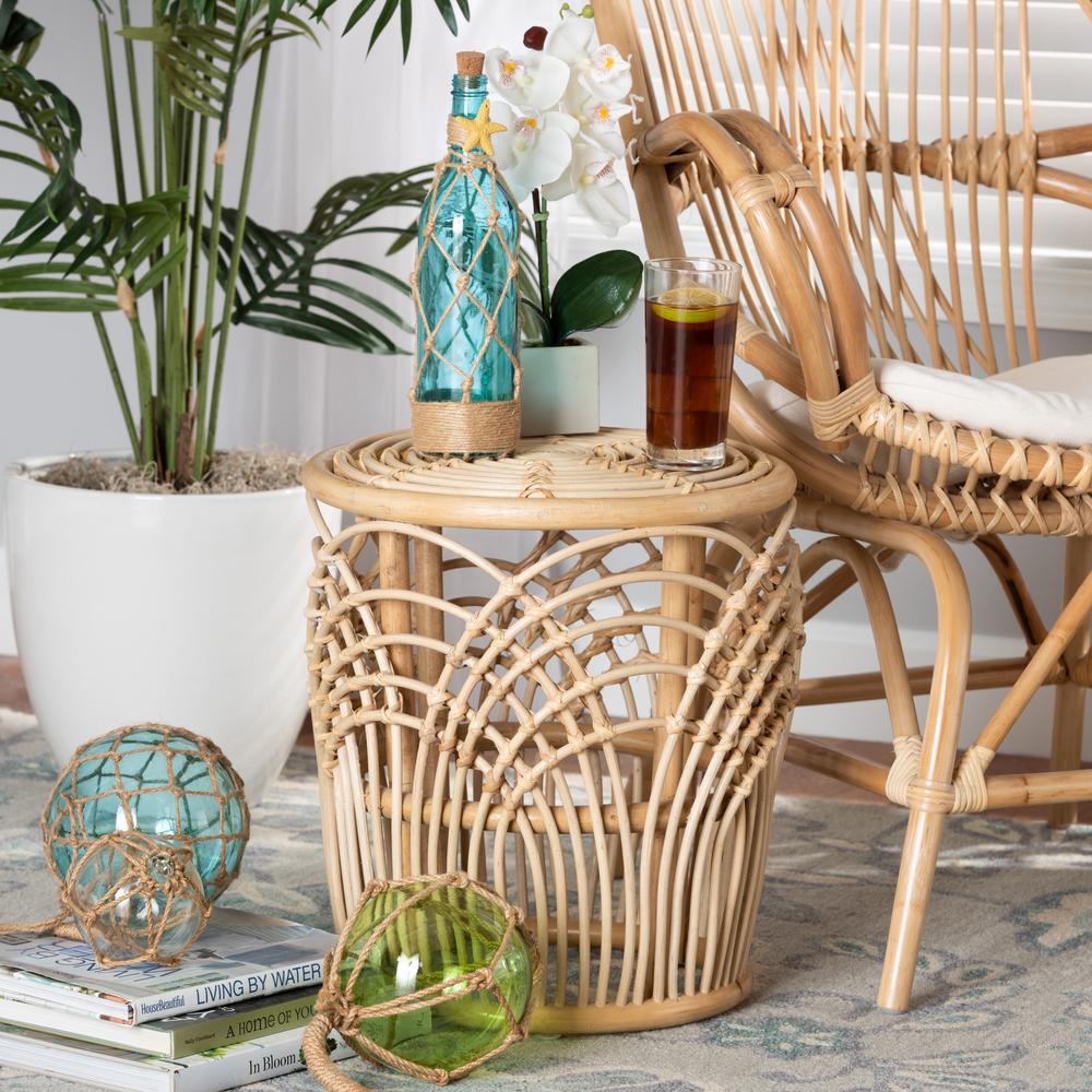 Baxton Studio Edena Modern Bohemian Natural Brown Finished Rattan