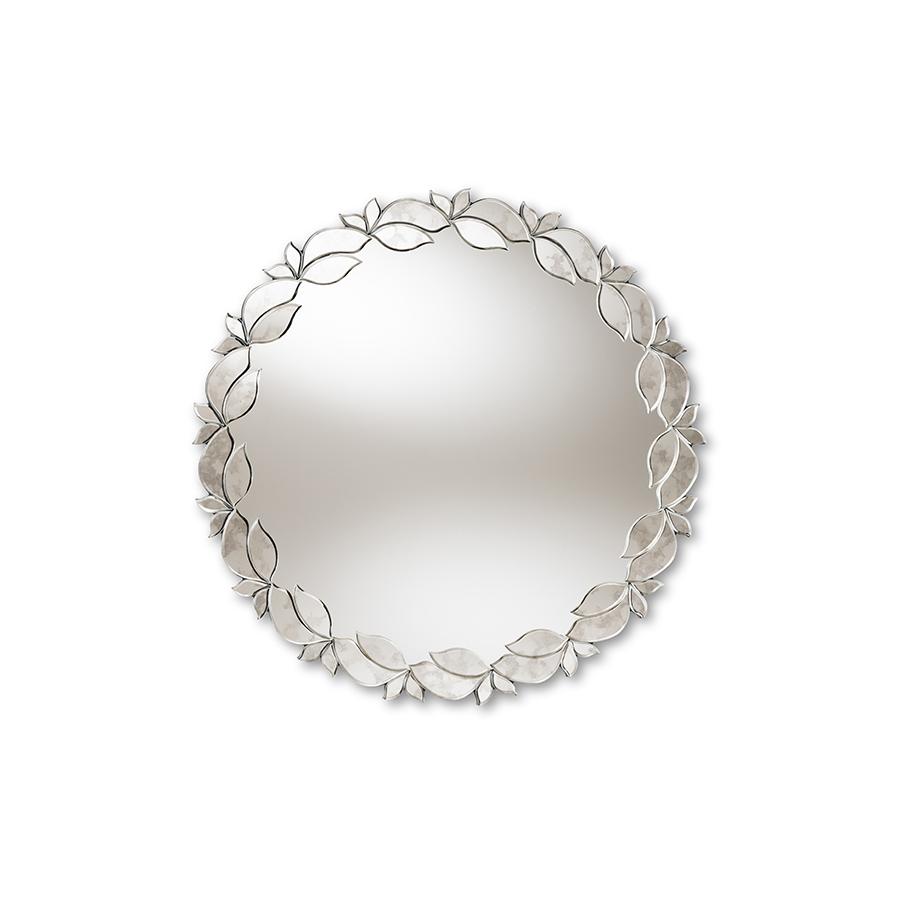 Baxton Studio Luiza Modern and Contemporary Silver Finished Round