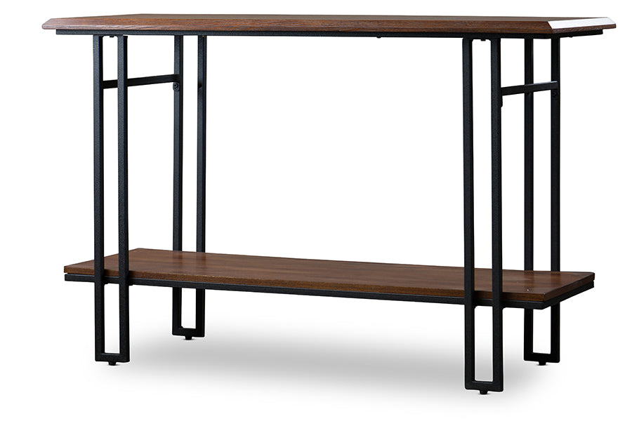 Baxton Studio Newcastle Wood and Metal Console Table | Coffee Tables | Modishstore