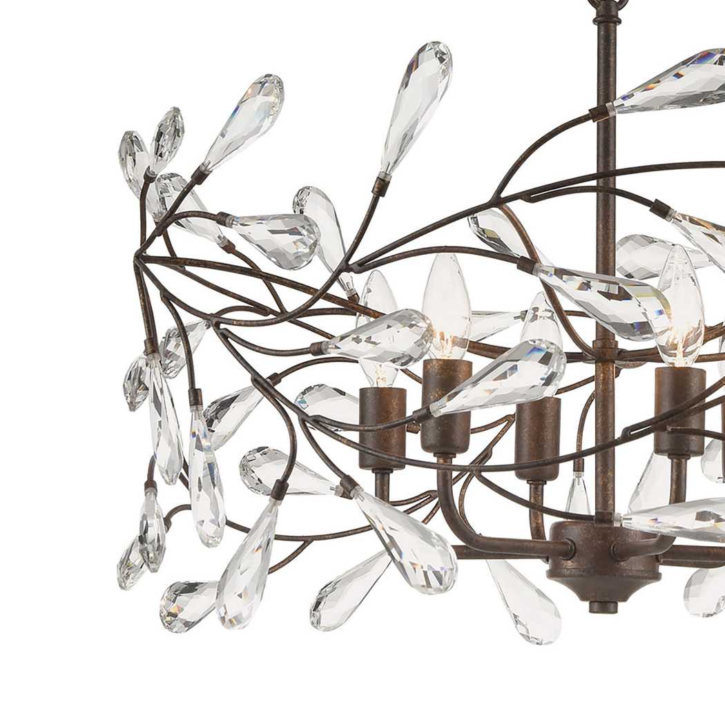 Crislett 23'' Wide 6-Light Chandelier - Sunglow Bronze By ELK |Chandeliers |Modishstore - 3