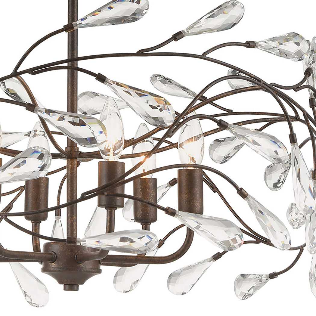 Crislett 23'' Wide 6-Light Chandelier - Sunglow Bronze By ELK |Chandeliers |Modishstore - 4