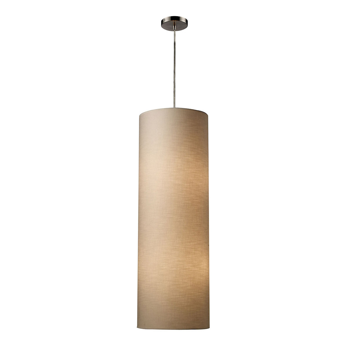 Fabric Cylinders 4-Light Mini Pendant in Satin Nickel with 1 Shade ELK Lighting