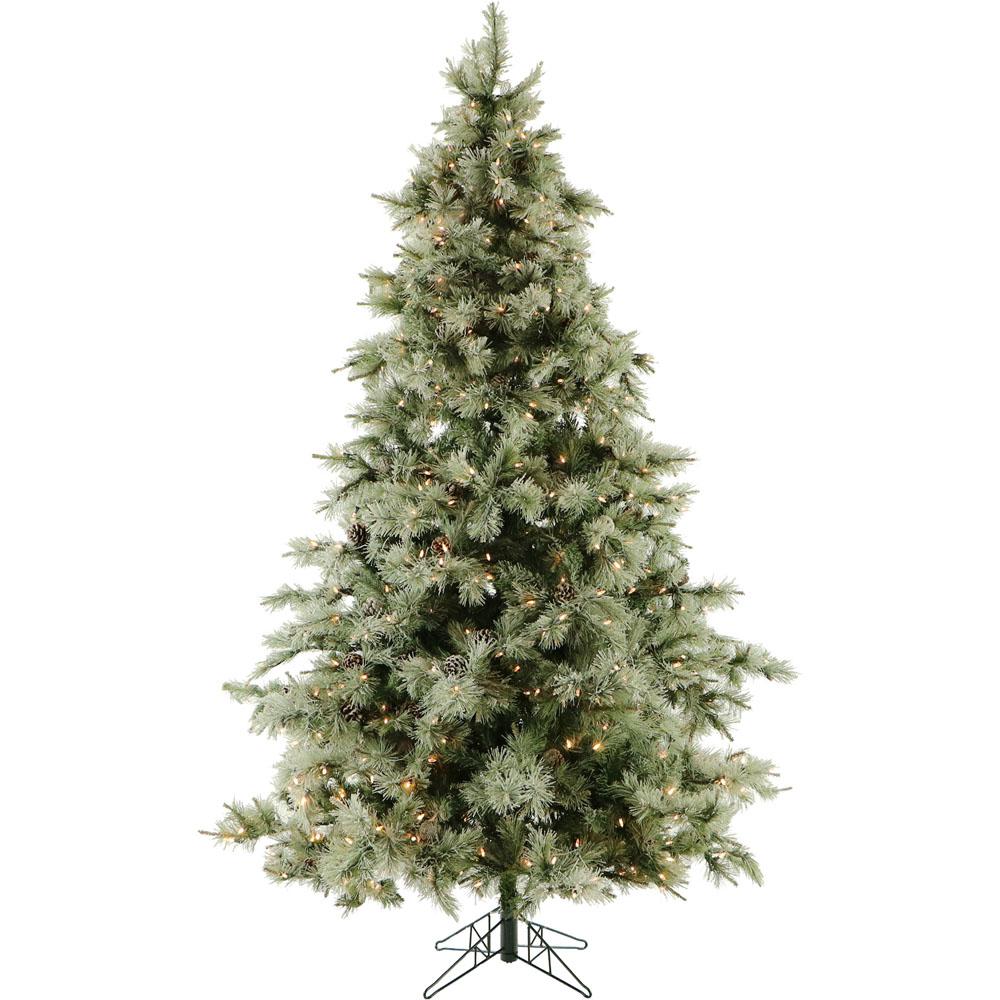 Fraser Hill Farm 9' Glitter Pine Tree, Clear LED Lights, EZConnect By Fraser Hill Farm | Christmas Trees | Modishstore