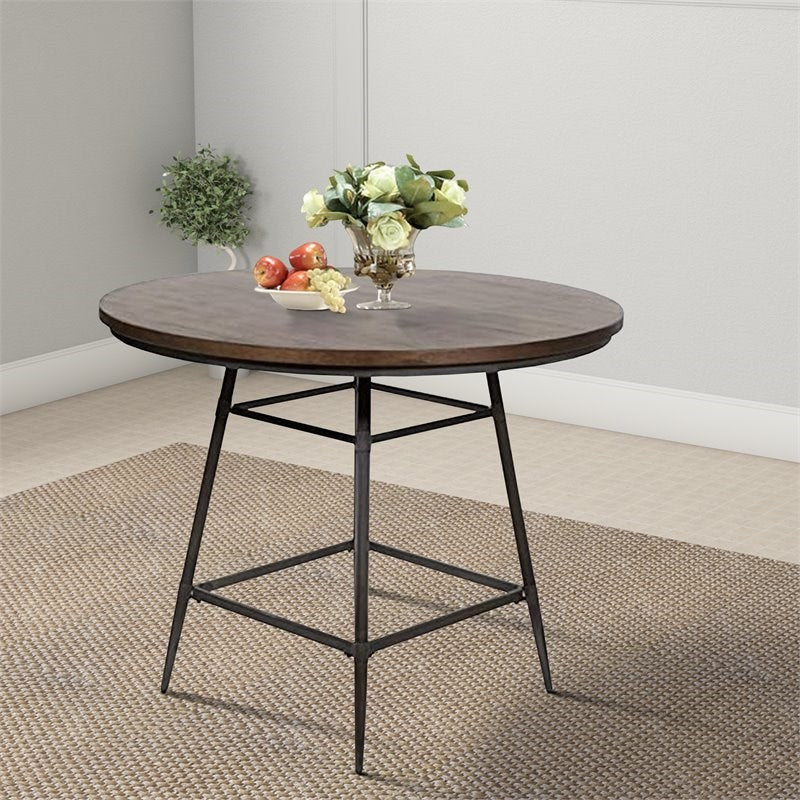 Mullane Industrial Counter Height Table, Weathered Gray  By Benzara | Dining Tables |  Modishstore  - 2