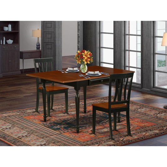 Dining Room Set Black & Cherry MZAN3 - BCH - W By East West Furniture | Dining Sets | Modishstore