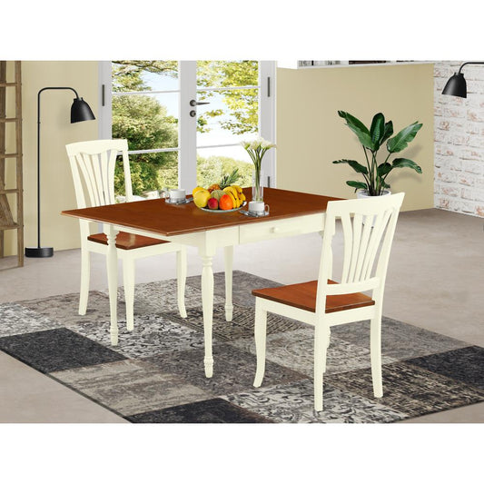 Dining Room Set Buttermilk & Cherry MZAV3 - WHI - W By East West Furniture | Dining Sets | Modishstore