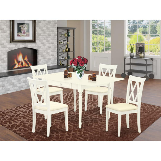 Dining Room Set Linen White MZCL5 - LWH - C By East West Furniture | Dining Sets | Modishstore