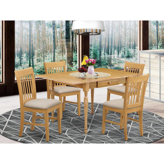 Dining Room Set Oak MZNO5 - OAK - C By East West Furniture | Dining Sets | Modishstore