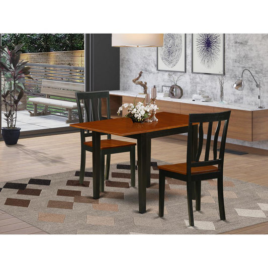 Dining Room Set Black & Cherry NDAN3 - BCH - W By East West Furniture | Dining Sets | Modishstore