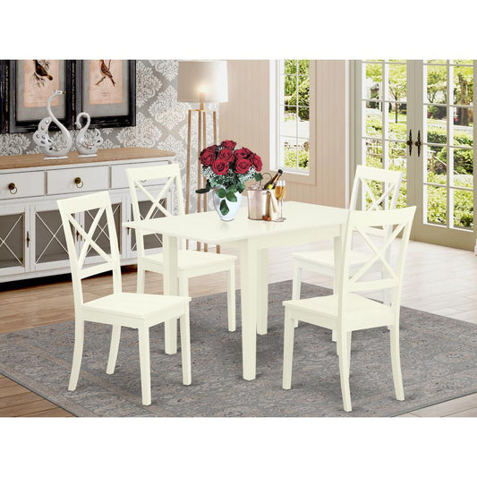 Dining Room Set Linen White NDBO5 - LWH - W By East West Furniture | Dining Sets | Modishstore